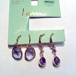 Genuine Amethyst Earrings Bundle